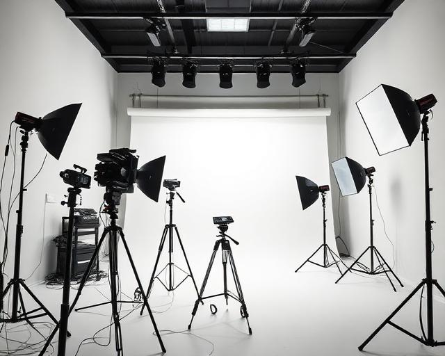 Studio fotografico professionale con luci e cyclorama